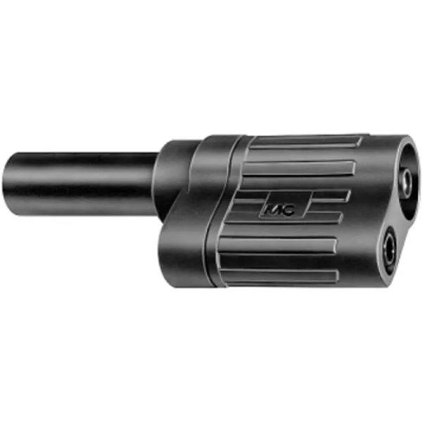 Branch adapter, 6 mm plug to 2 x 4 mm socket, black, CAT III, 14.1013 image 1