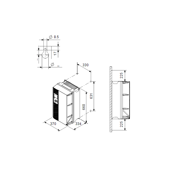 Frequentieregelaar CUE 3x380-500V IP20 90kW image 3