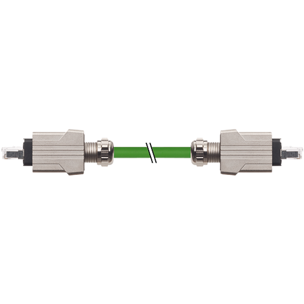 RJ45 Push Pull male 0°/RJ45 Push Pull male 0° AIDA PUR  gn 0.3m image 1