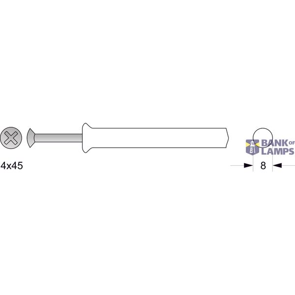 Expansion plug with screw  KR ᴓ8 (4 x 45) image 2