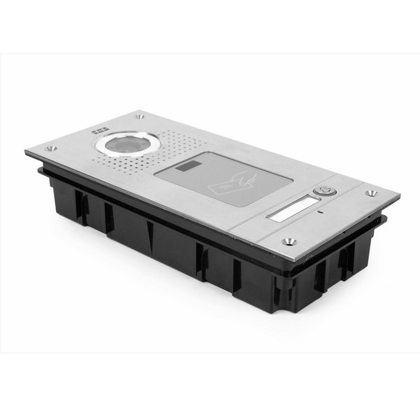 flush-mounted door station with encryptor and RFID card image 1