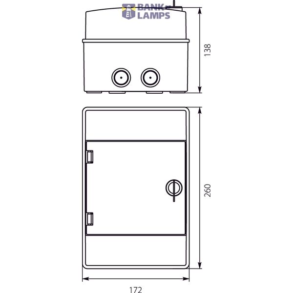 Hermetic switchboard RH-4/B (white door) image 2