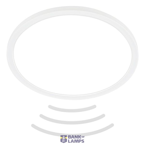 Ultra flat LED Panel with backlight effect + Microwave, IP44, white image 1