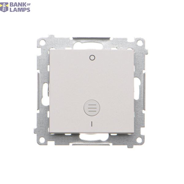 Double intermediate switch with indicator light, 10AX, light gray matt image 1