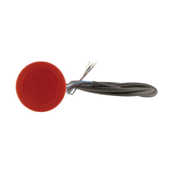 C22-PVT45P-K11-P62 Emergency stop/emergency switching off pushbutton, Palm-tree shape, 45 mm, Turn-to-release function, 1 NC, 1 N/O, Cable (black) with non-terminated en image 7