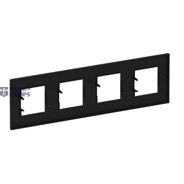 Frame 4-gang / 2+2+2+2-modules - Niessen logo - S - Matt Black image 2