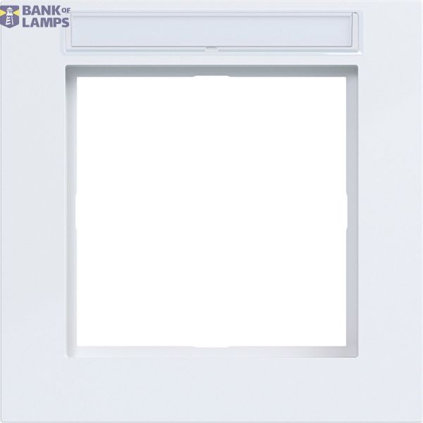 Cover frame single, text field, A.1, light white glossy image 1
