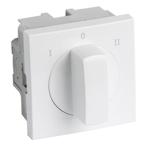 ROTARY TWO-WAY SWITCH - 2 MODULES - WHITE image 1