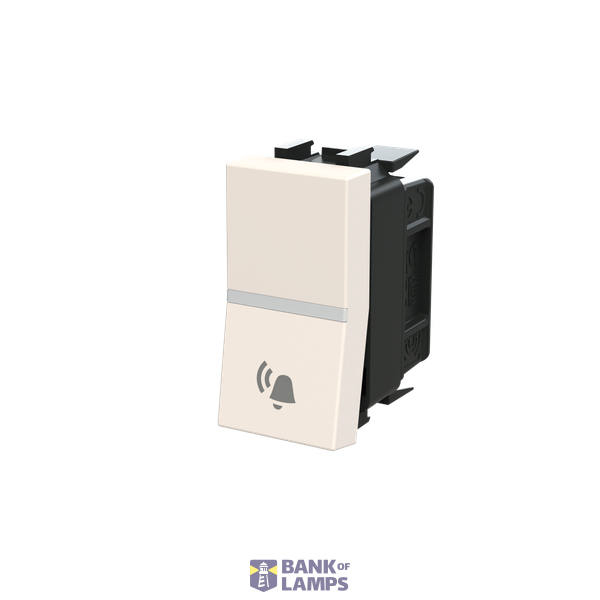 Push-button, NO, SP with bell symbol - 1M - White image 2