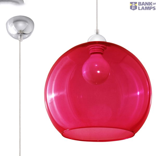 HANGING LAMP BALL RED E27 1X60W IP20 image 3