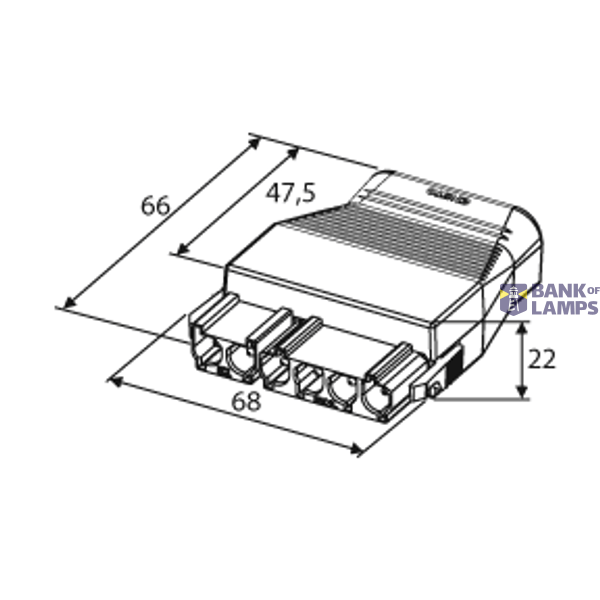 Coupler 6-POLE plug, STR.RELIEF, 4+2 image 2