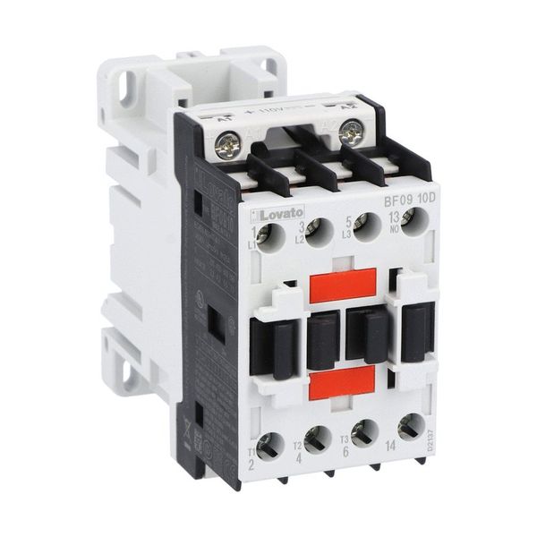 Three-pole contactor, IEC operating current Ie (AC3) = 9A, DC coil, 110VDC, 1NO auxiliary contact image 1