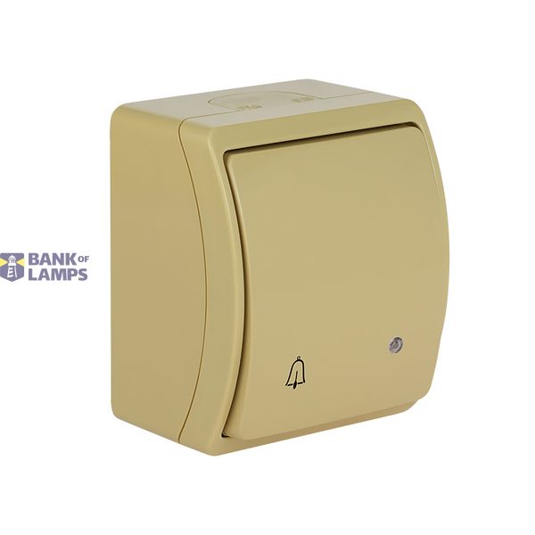 VW-5L Koala Single Push Button with illumination surface mounted IP44 beige VW 155-54 image 1