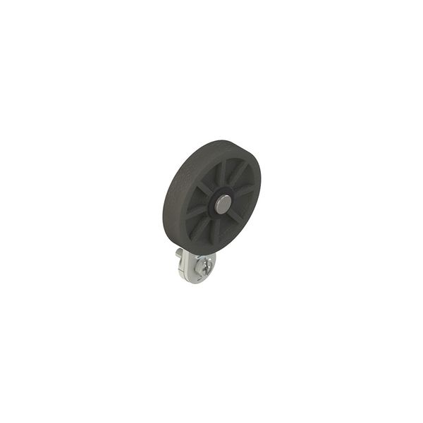 Straight lever with rubber roller, 50 mm diameter image 1