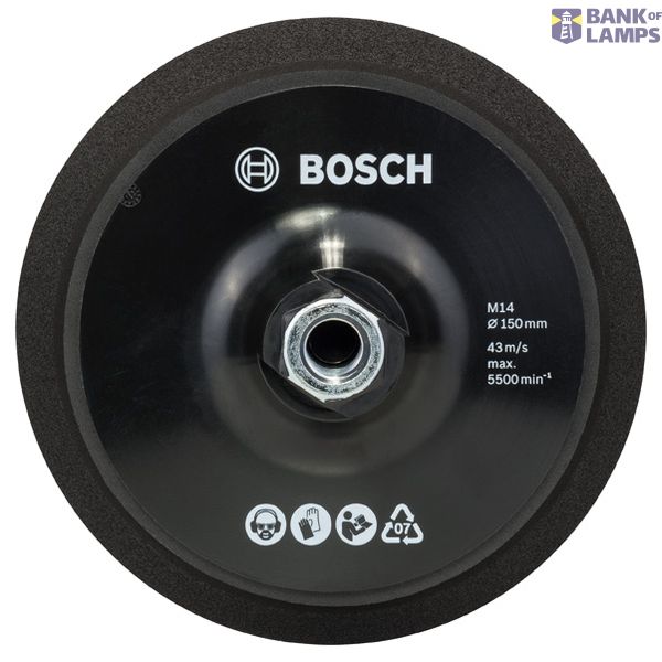 M14 backing pad, 150 mm diameter, with hook-and-loop-type fastening system image 1