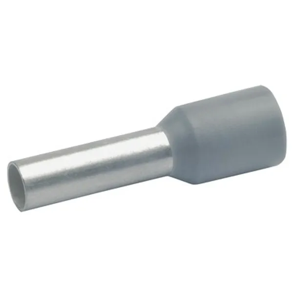 Insulated wire end ferrule, 4.0 mm², 26 mm/18 mm long, DIN 46228/4, gray, 47418 image 1