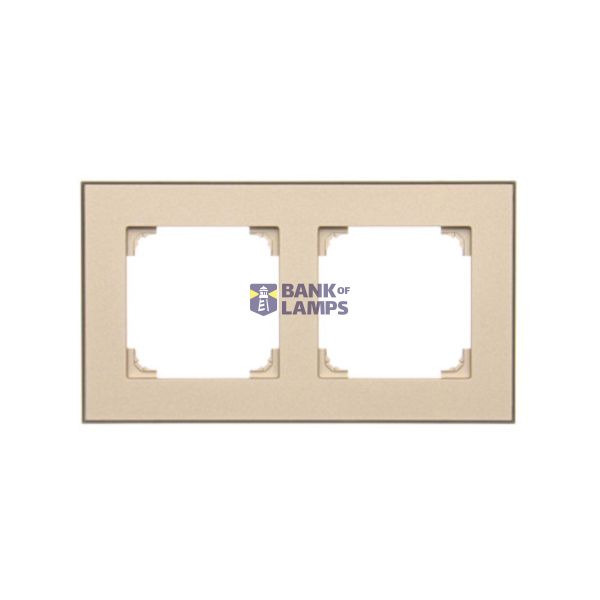 Double frame, champagne, black base image 1