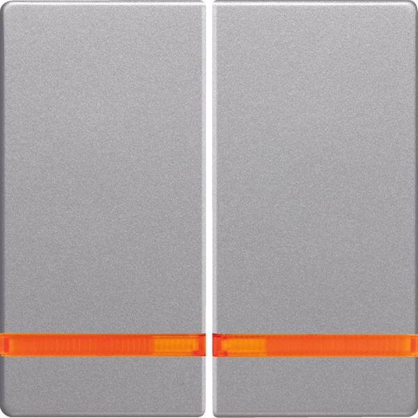 Rockers with lens, Q.1/Q.3, aluminium velvety, lacquered image 1