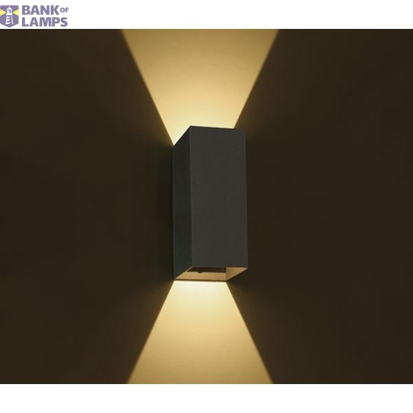 ANTHRACITE WALL 2x3W WW IP54 DARK LIGHT 100-240V image 1