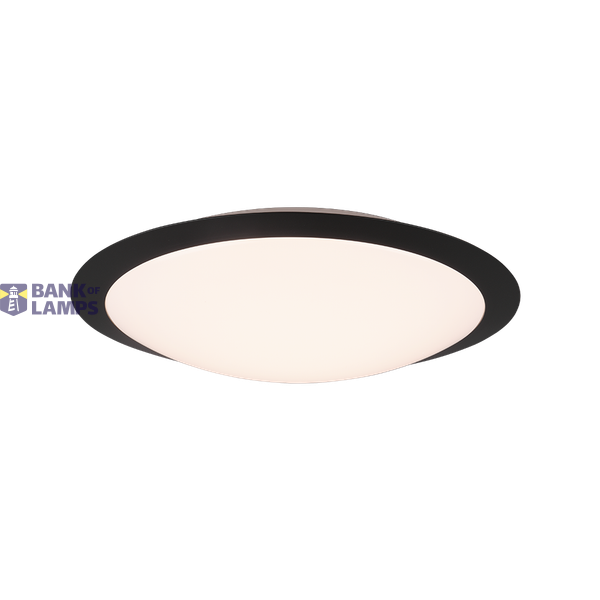 Umberto H2O LED ceiling lamp 42 cm matt black image 1