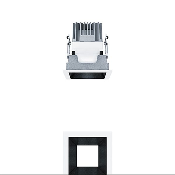 P-INF Q100H 750-930 LDO BK WH - LED ceiling-recessed luminaire image 1