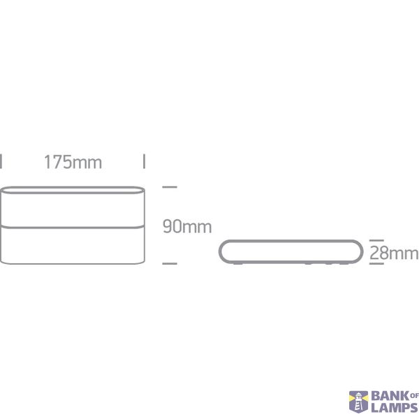 WHITE WALL LIGHT 2x6W WW IP54 230V image 2
