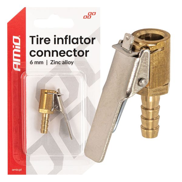 Zinc Alloy Tire Inflator Connector 6mm AMIO-04493 image 1