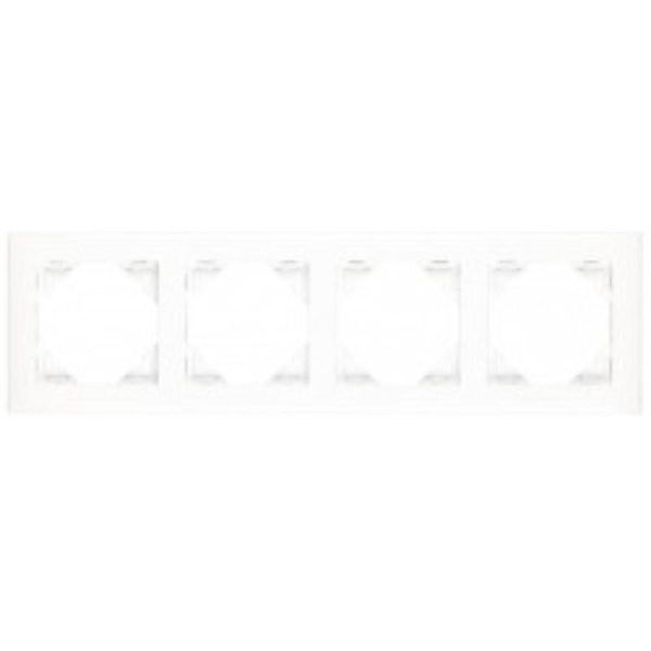 FOUR-GANG FRAME MATTE BLACK/GRAY image 1