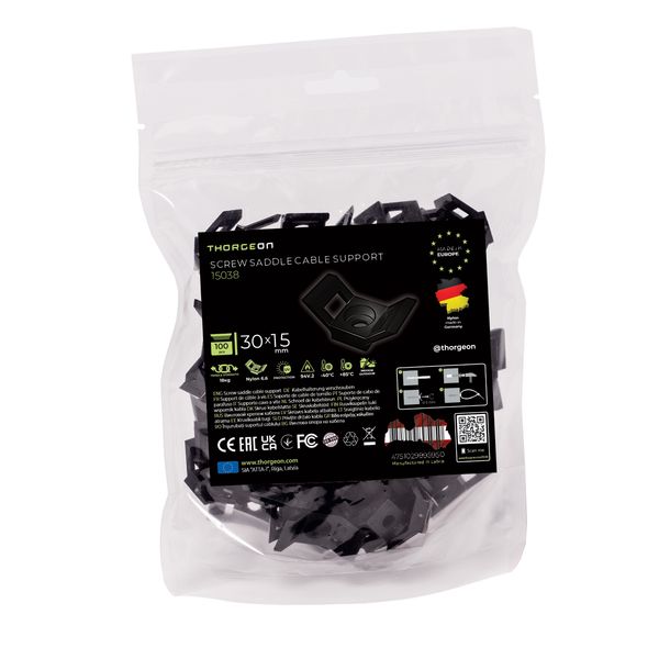 Screw Saddle Cable Support blacks 30x15 (100pcs) image 1
