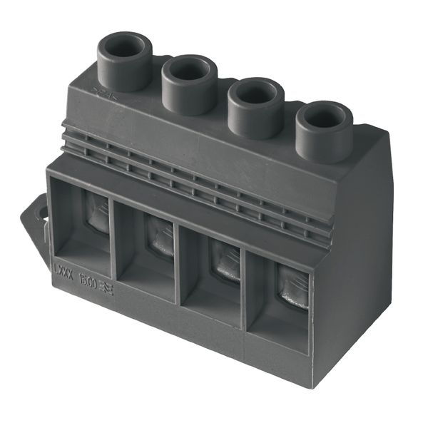 Printed circuit board terminals, 15.00 mm, Number of poles: 2, 90°, Solder pin length (l): 4.5 mm, tinned, black, Clamping yoke connection, Clamping range, max. : 50 mm², Box image 1
