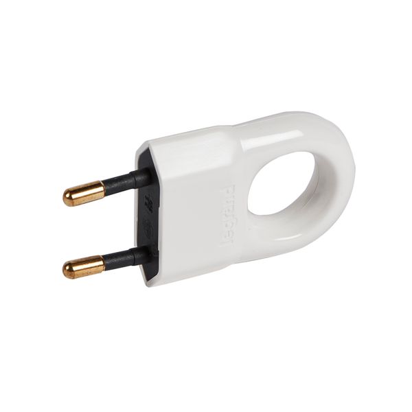 PLUG 2P 2.5A PLAST WHITE image 1