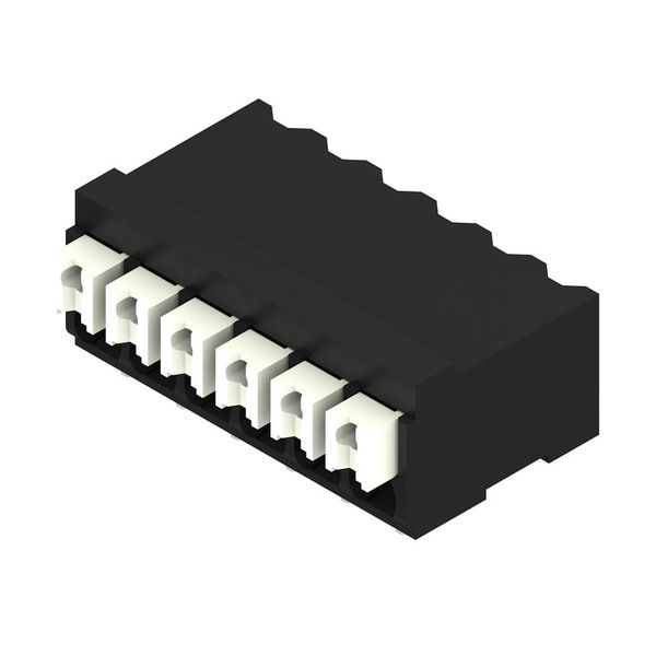 Printed circuit board terminals, 3.50 mm, Number of poles: 6, 90°, black, PUSH IN with actuator, Clamping range, max. : 1.5 mm², Tape image 2