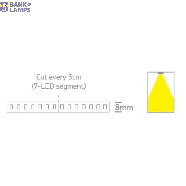 LED STRIP 24V DC EW 5m ROLL 9,6W/m IP20 image 2
