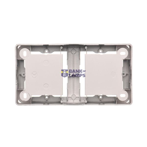 Double computer socket RJ45 category 6 with anti-dust cover, (module), Inox, metallized image 1