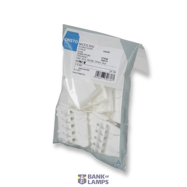 PCB coupler 3p plug, horiz., 1-latch, wht image 5