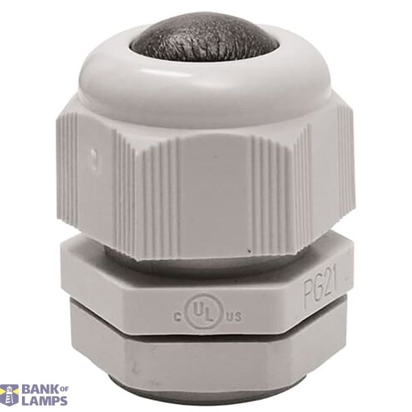 Cable Gland with slats Polyamide 6 PG11 Grey RAL 7035 image 1