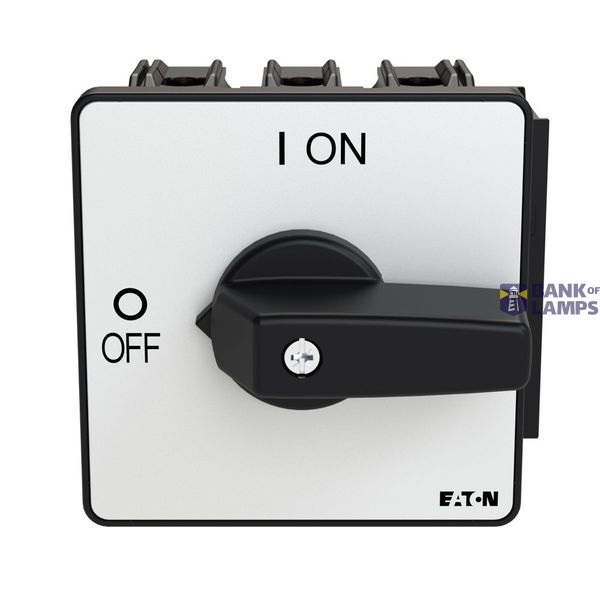 P3 On-off switch, 80 A,Flush mounting, 3 pole, Form E, Black, Short th image 3
