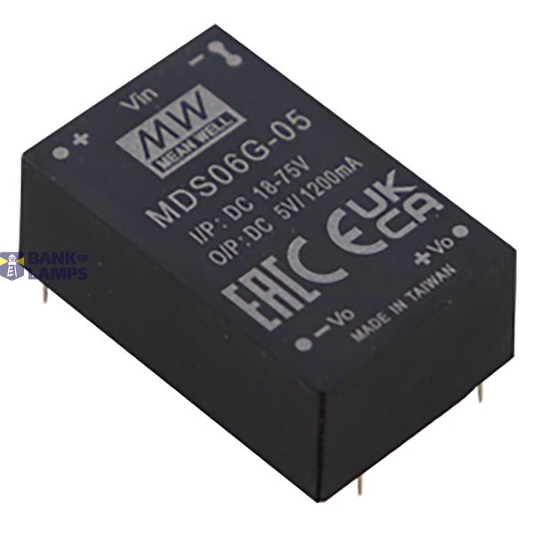Mean Well MDS06G-12 DC/DC converter, print 500 mA 6 W Number of outputs: 1 x Contents 1 piece. image 1