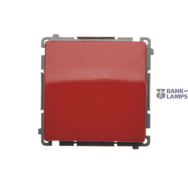 Single switch, (module), 10AX, quick connection, red image 1