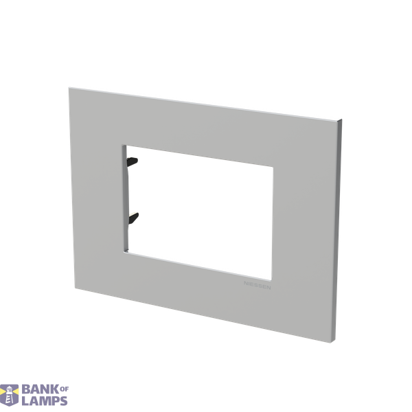 Frame - 1-gang / 3-modules - Niessen logo - Silver image 2