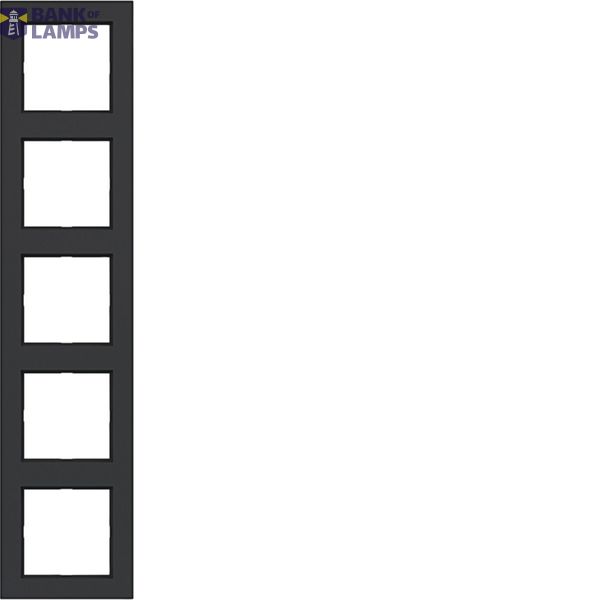 Cover frame 5-way, A.1, matte night black image 1