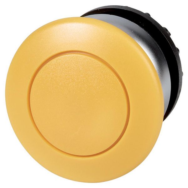 M22-DP-Y Mushroom actuator, RMQ-Titan, Mushroom, momentary, Mushroom yellow, yellow, Blank, Bezel: titanium image 2