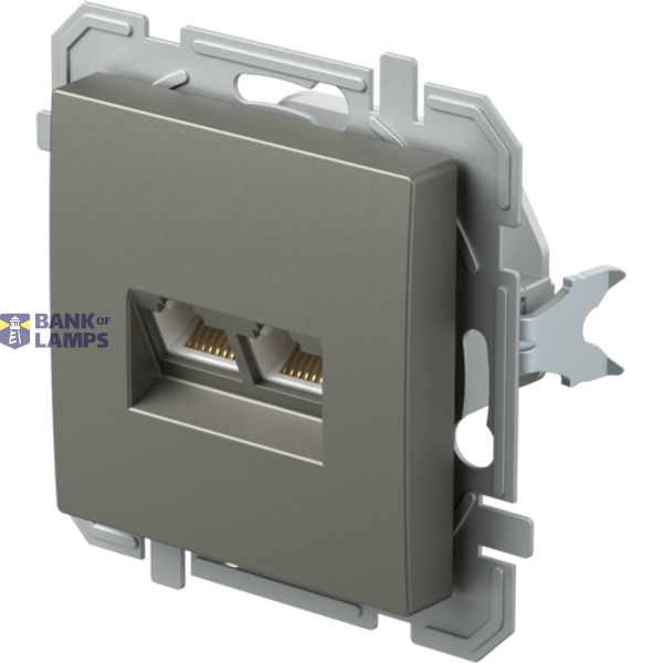 SOCKET CAT5e KS DOUBLE 2x RJ45 8/8 TI XO 4417060 image 4