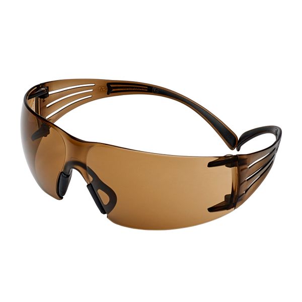 3M™ SecureFit™ 400 Safety Glasses, Black/Brown Frame, Scotchgard™ Anti image 1