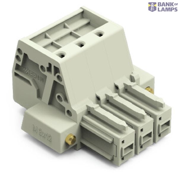 1-conductor female connector Push-in CAGE CLAMP® 10 mm² light gray image 1