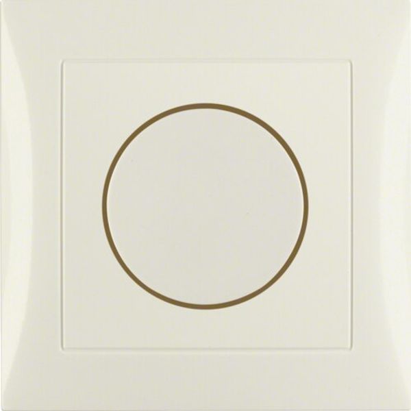 Dimmer, rotary with knob, 230 V ~, 50 Hz, 230 V lamps and halogen lamps 60 to 400 W with rotary on / off, Berker S.1, cream, gloss image 1