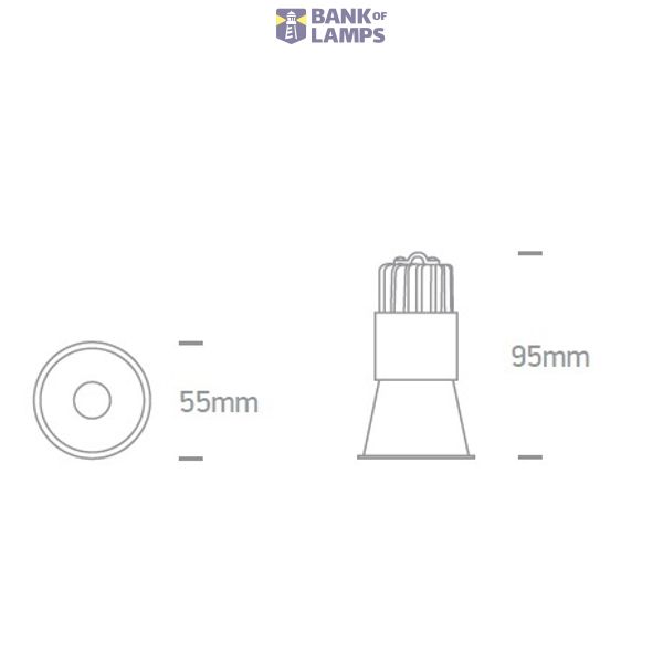 BLACK LED 5W WW 24deg IP20 230V DARK LIGHT image 2