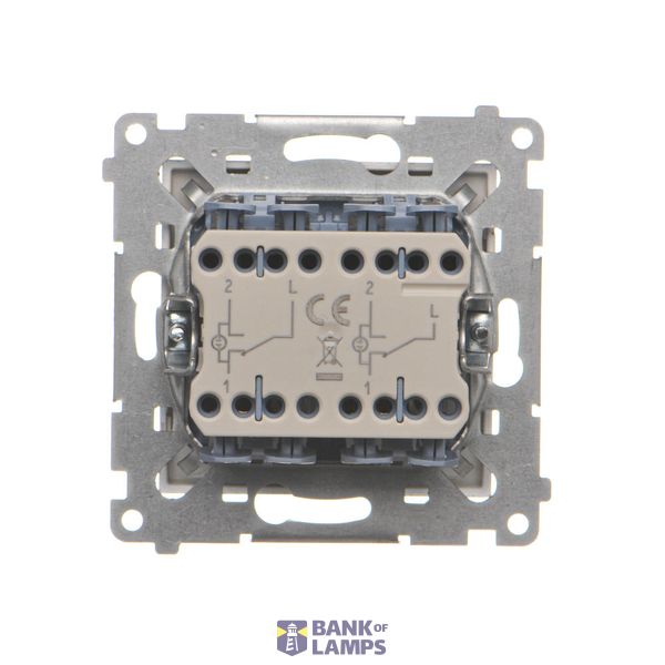 Intermediate switch with LED illumination without pictogram, (module), Simon 24, IP20/IP44, 10AX, white image 2