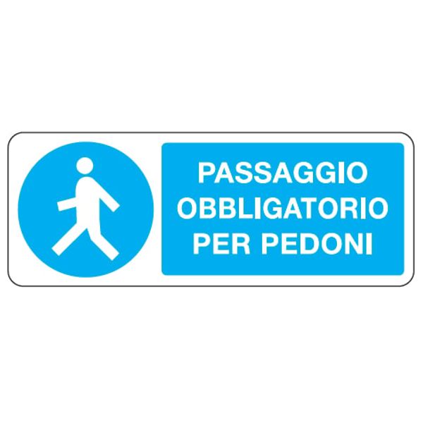 Mandatory sign - Al - Dimensions: 330x125 mm image 1