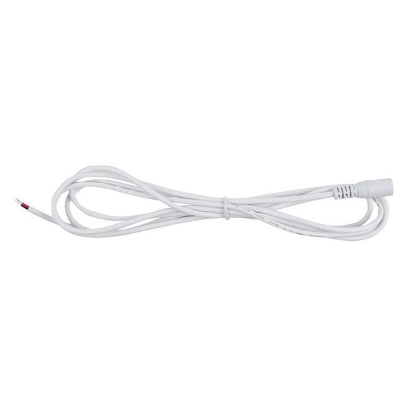 Power connector socket, free end (AWG 22/0.34 mm2), white, max. 3 A, length 2 m image 1
